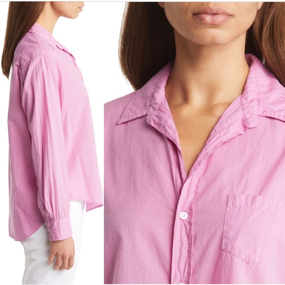 LIGHT PINK- Frank and Eileen Button Down Top Barry - Picture 3 of 6